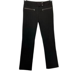 Veronica Beard Black Metro Kick Flare Stretch Ankle Pants Size 2